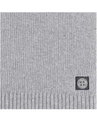 Stone Island - Wool Blend Scarf With Logo - Lyst