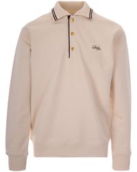 Drole de Monsieur - Polo Embroidered Sand - Lyst