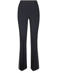 Elisabetta Franchi - Contrasted Piping Crêpe Trousers - Lyst