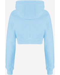 Just Cavalli - Cropped Cotton Sweatshirt - Lyst