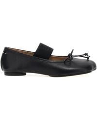 MM6 by Maison Margiela - Leather Ballet Flats - Lyst