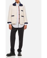 Thom Browne - Polo Collar Cotton And Cashmere Jacket - Lyst