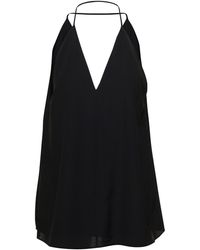 TOTEME - Silk Top With Double Halter Neck - Lyst