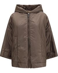Max Mara - Hooded Padded Jacket Water-Repellent Canvas Outer: Polyester - Lyst