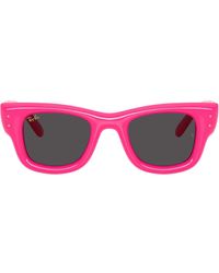 Ray-Ban - Rayban Rb4940 Wayfarer Puffer By Asap Rocky 683287 Lucido Fucsia Sunglasses - Lyst