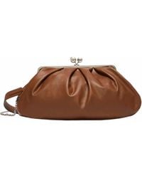 Weekend by Maxmara - Clutch Bag Provino Tan Leather Handbags - Lyst