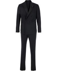 Tagliatore - Double-Breasted Tuxedo Suit With Covered Buttons - Lyst