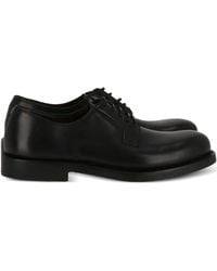 Ferragamo - Ferragamo Leather Lace-Up Derby Shoes, Size 7 E - Lyst