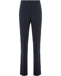 Pinko - Straight Chalk-Striped Trousers - Lyst