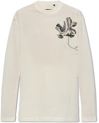 Y-3 - T-Shirt With Floral Motif - Lyst