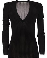Elisabetta Franchi - Viscose Knit Shirt With Logo Details - Lyst