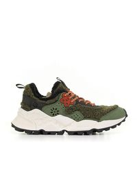 Flower Mountain - Suede And Fabric Sneakers - Lyst