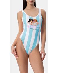 Mc2 Saint Barth - Scoopback Print One-Piece Swimsuit Althea Fiorucci Special Edition - Lyst