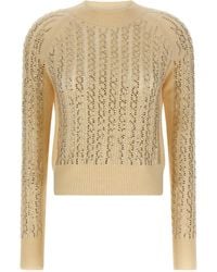 Ermanno Scervino - Baguette Studded Sweater Virgin Wool Cachemire Sweater, Cardigans - Lyst