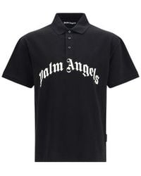 Palm Angels - Curved Logo Polo - Lyst