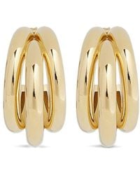 Rabanne - Brass Set Consisting Of A Pair Of Hoops And A Pair Of Punk-Inspired Ear Cuffs - Lyst