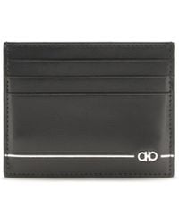 Ferragamo - Leather Card Holder Calf Bos Taurus Wallet - Lyst