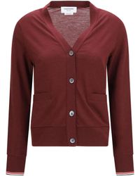Thom Browne - V-Neck Merino Wool Cardigan Ovis Aries Sweater - Lyst