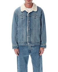 Levi's - Levis Denim Western Sherpa Trucker Jacket Cotton - Lyst