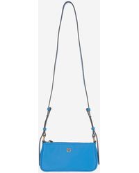 Pinko - Mini Half Moon Baguette Leather Bag With Logo - Lyst