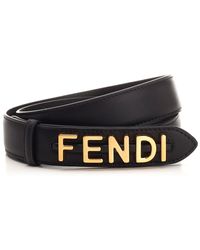 Fendi - Black Graphy Belt - Lyst