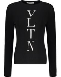Valentino - Wool Crewneck Sweater - Lyst