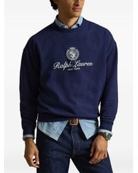 Polo Ralph Lauren - Relaxed Fit Crewneck Sweatshirt With Historic 1986 Graphic - Lyst