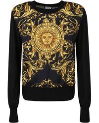 Versace Jeans Couture Mix Print Sweatshirt - Black