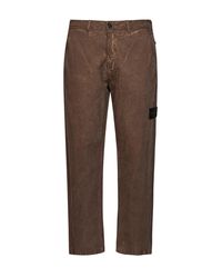 Stone Island - Lead Straight-Leg Corduroy Trousers - Lyst