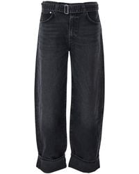 Agolde - Arcane Jeans With Belt And Turn-Up Hem - Lyst