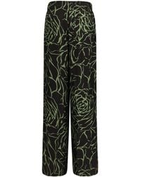 Dries Van Noten - Wide-Leg Pants Viscose Trousers - Lyst
