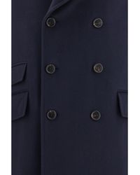 Brunello Cucinelli - Coat Double-Breasted Wool - Lyst