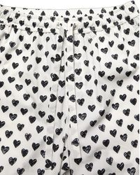 Dolce & Gabbana - Graphic Heart Print Trousers Pants Cotton Elastane - Lyst