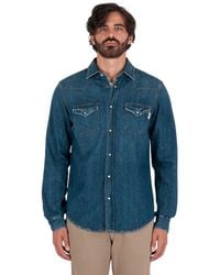 Roy Rogers Denim Camicia Martin in Blue for Men - Lyst