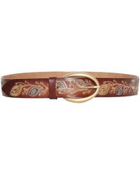 Orciani - Leather Belt With Embroidery - Lyst