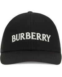 Burberry - Logo Cotton Baseball Cap - Lyst