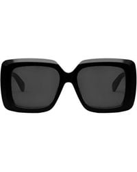 Celine - Sunglasses Square Full Rim, Shiny Frame And Smoke Lens Cl40263F01A - Lyst
