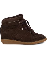 Isabel Marant - Sneakers With Wedge Leather Cow Hide Trainers - Lyst
