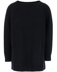 Max Mara - Sweater With Boat Neckline Wool Tops - Lyst