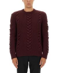 McQueen - Wool Sweater Mix Jumpers - Lyst