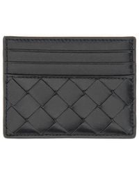 Bottega Veneta - Card Case Woven Leather Lambskin Wallets & Purses - Lyst