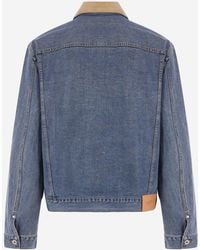 JW Anderson - Cotton Jacket With Corduroy Collar - Lyst
