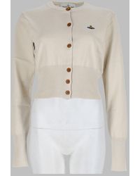 Vivienne Westwood - Bea Cropped Cardigan Cotton Cashmere Sweater - Lyst