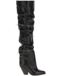 Isabel Marant - Lelodie Thigh-high Pointed-toe Boots - Lyst
