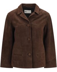 Tory Burch - Suede Jacket Goatskin/Hircus Goatskin Blazers & Vests - Lyst