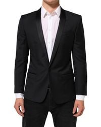 Dolce & Gabbana - Black Gold 1 Button Suit Jacket Men Blazer - Lyst