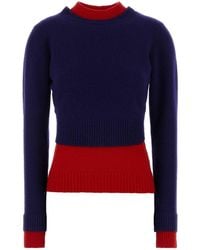 Jil Sander - Ls Slv Double Layer Mock Neck Jumper - Lyst