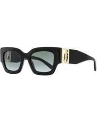 Jimmy Choo - Rectangular Sunglasses Nena 8079o Black/gold 51mm - Lyst