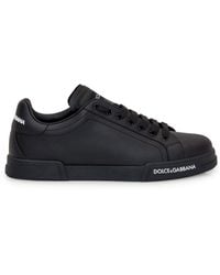 Dolce & Gabbana - Portofino Leather Low-top Trainers - Lyst