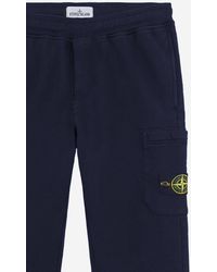 Stone Island - Cotton Pants With Logo Trousers - Lyst